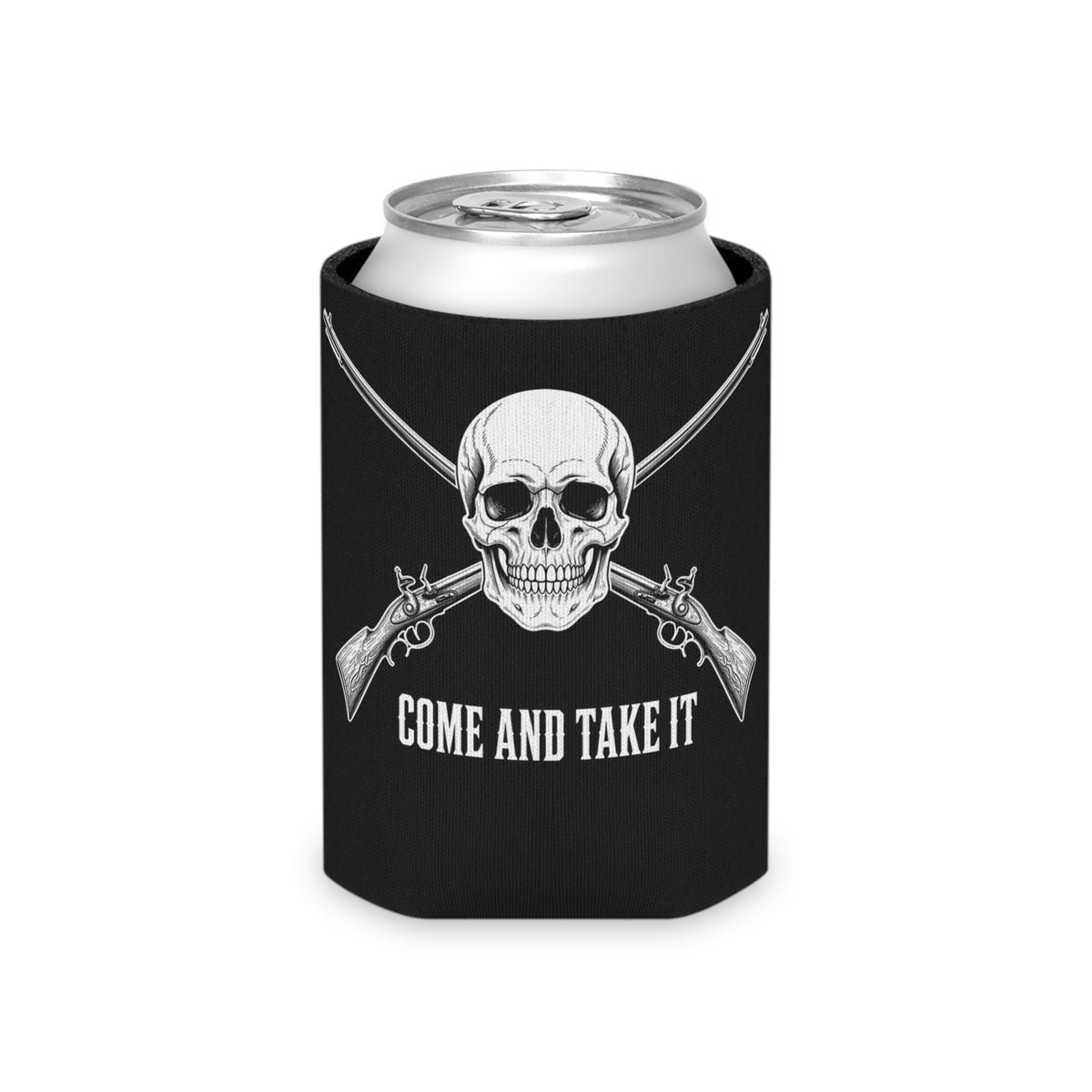 Come and Take It Jolly Roger Can Cooler