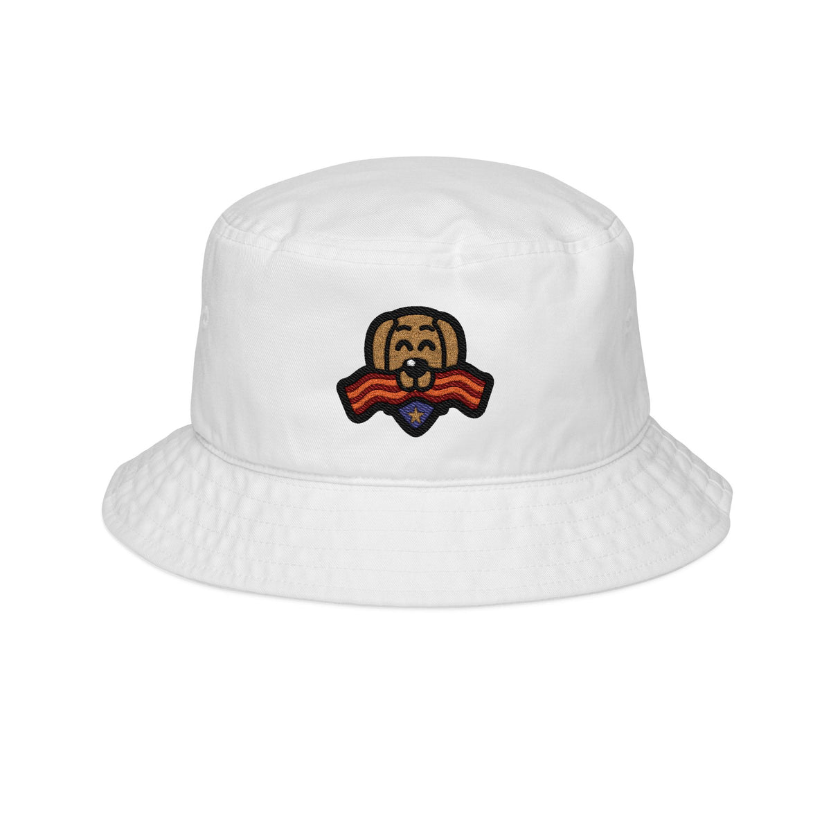 Bacon Dog Embroidered Bucket Hat