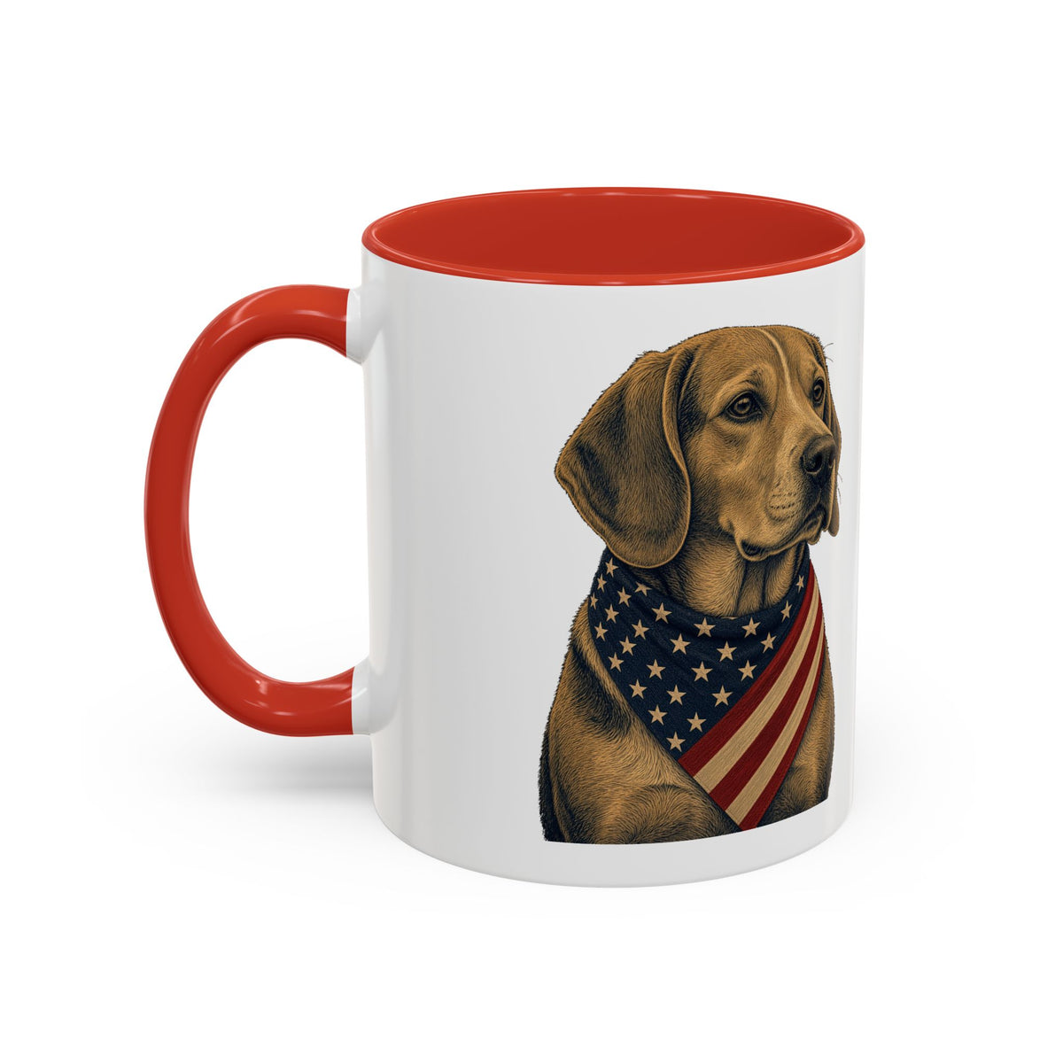 Patriotic Beagle Accent Mug