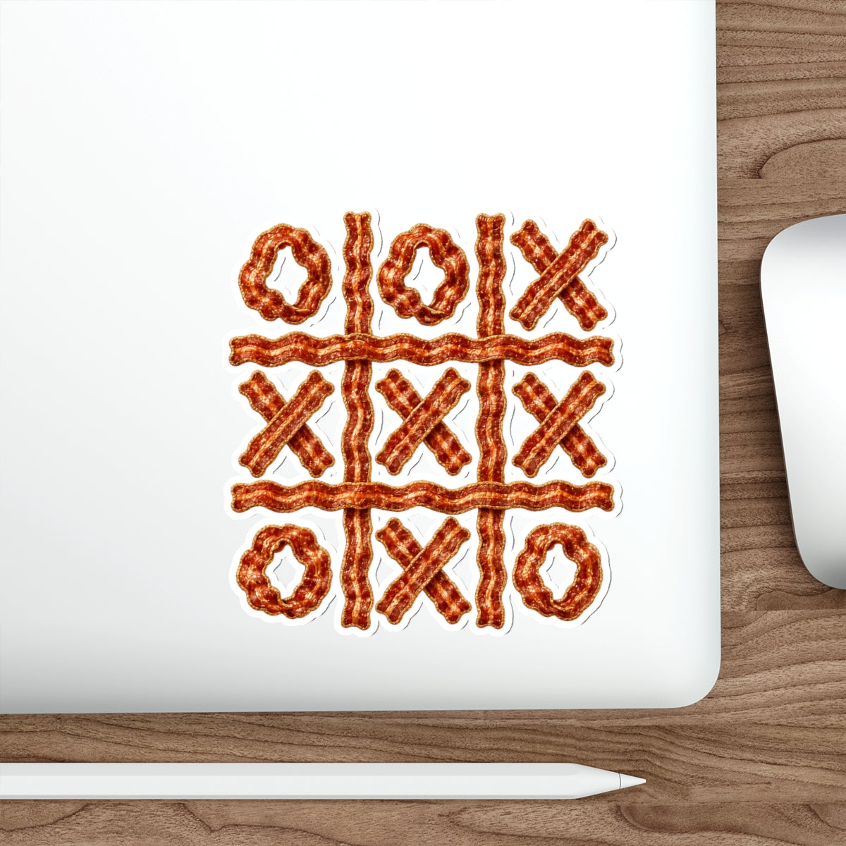 Bacon Tic-Tac-Toe Die-Cut Sticker