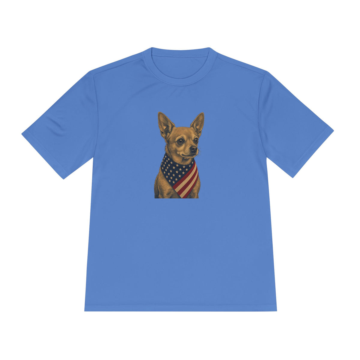 Patriotic Chihuahua American Flag Bandana Men's Dry-Fit Performance Tee