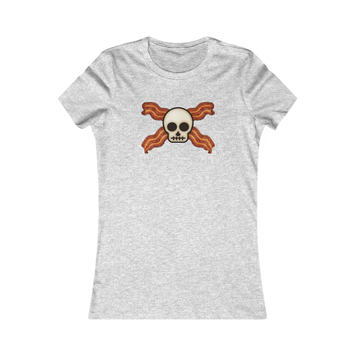 Bacon Jolly Roger Women's Slim Fit Tee