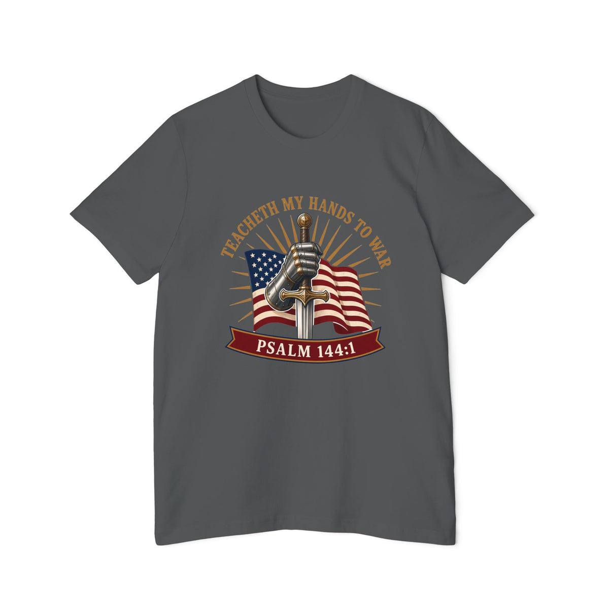 Gauntlet & Flag Psalm 144:1 Lightweight Tee