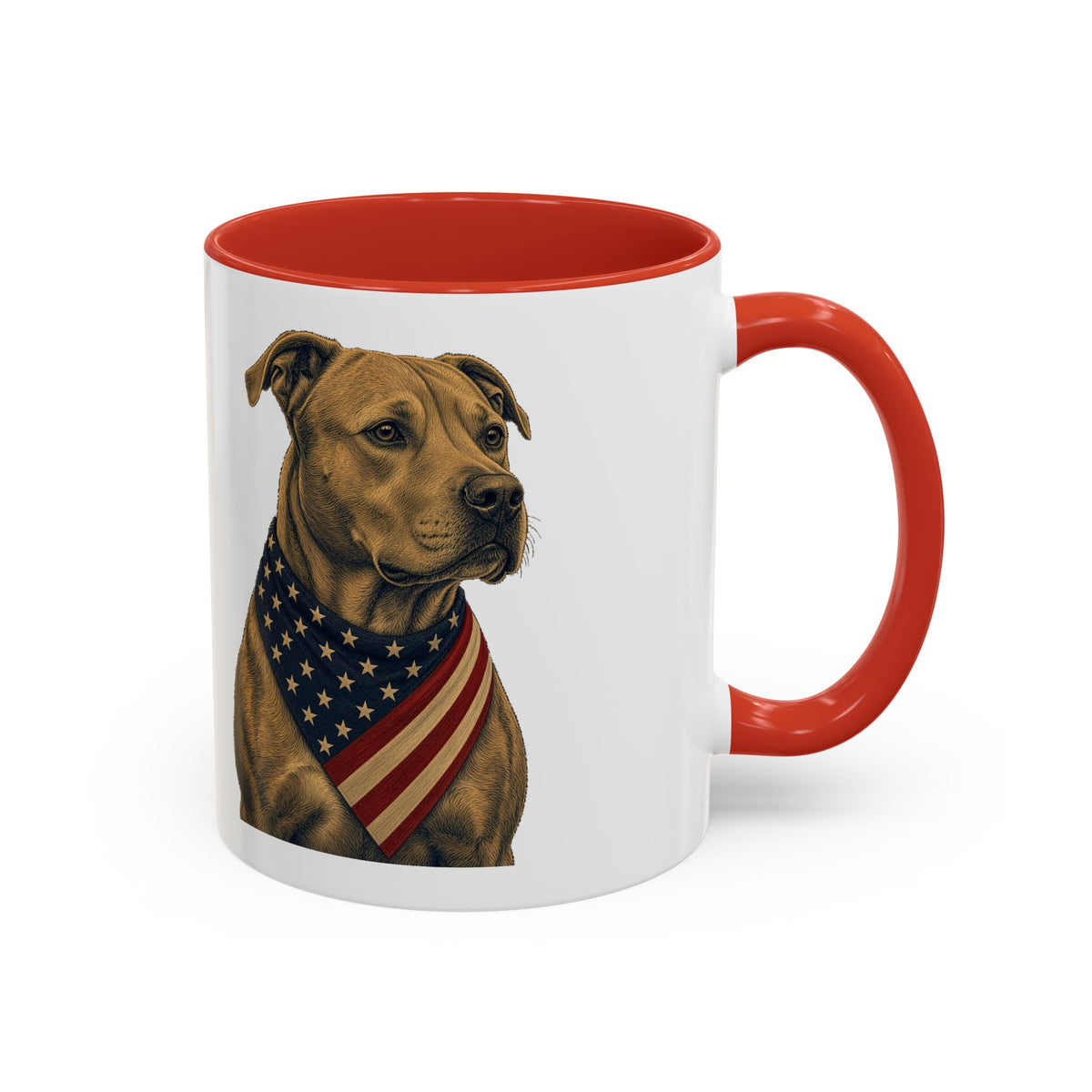 Patriotic Pit Bull Accent Mug