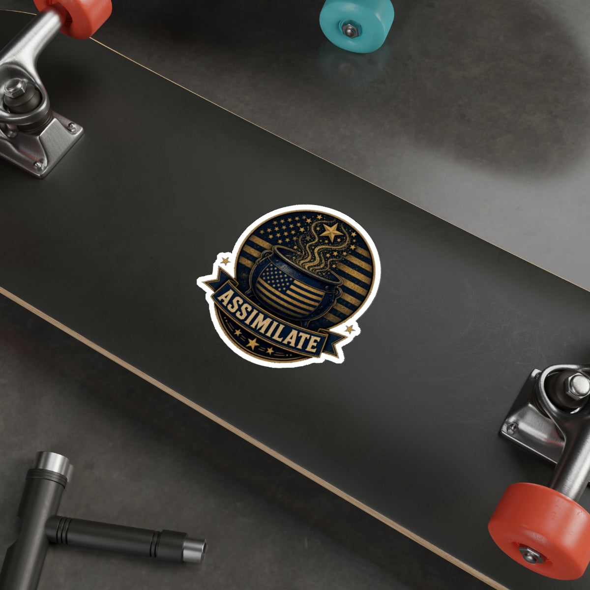 Assimilate Melting Pot Die-Cut Sticker