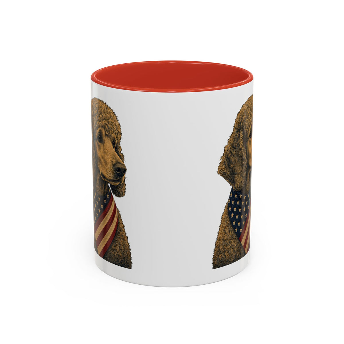 Patriotic Poodle Accent Mug