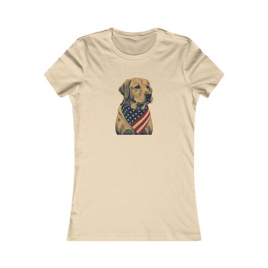 Patriotic Lab American Flag Bandana Women's Slim Fit Tee