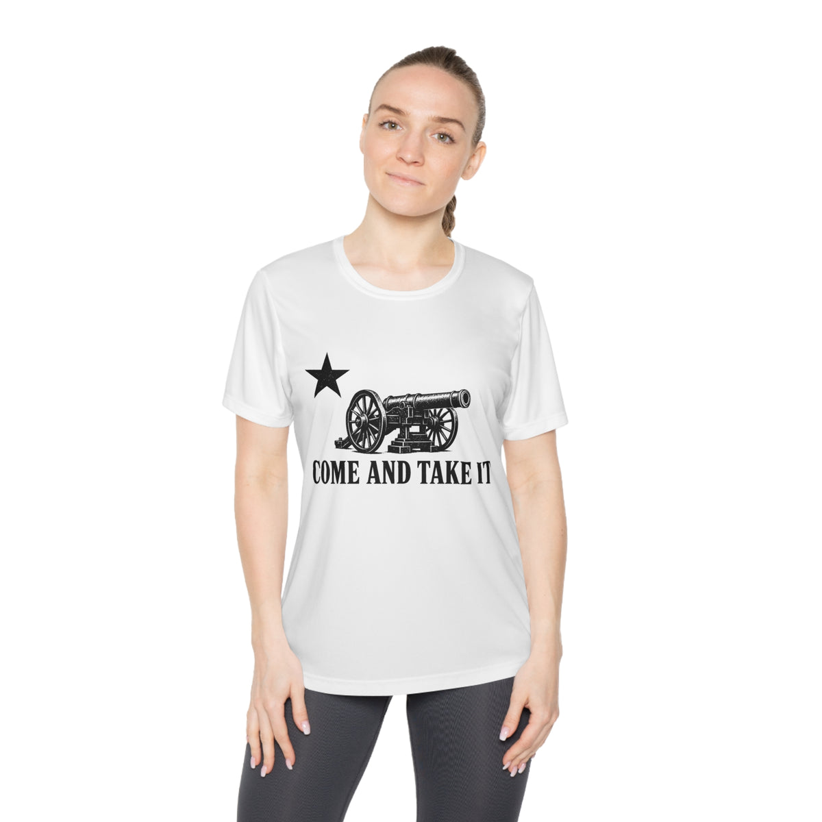 Come and Take It Cannon Women's Dry-Fit Performance Tee