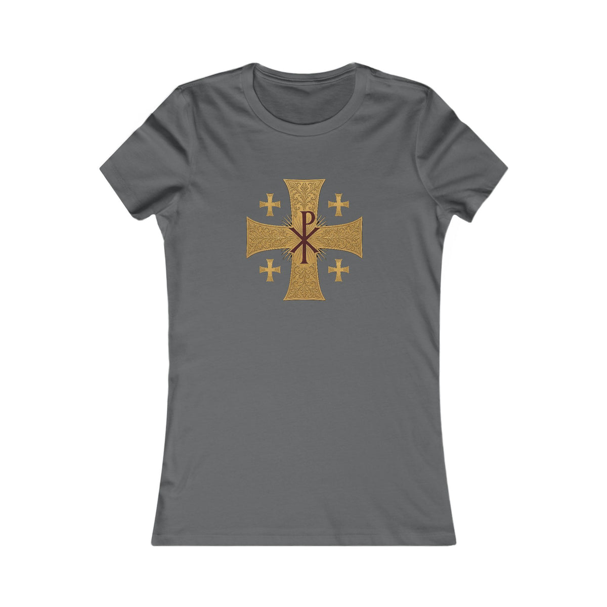 Chi-Rho Jerusalem Cross Women's Slim Fit Tee