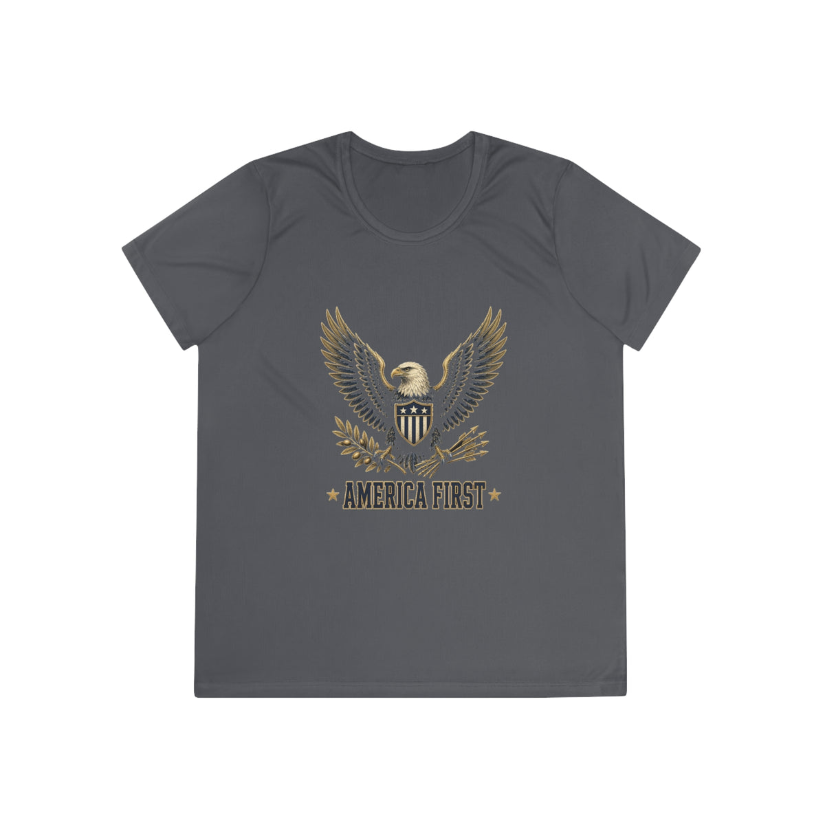 America First Eagle Women's Dry-Fit Performance Tee