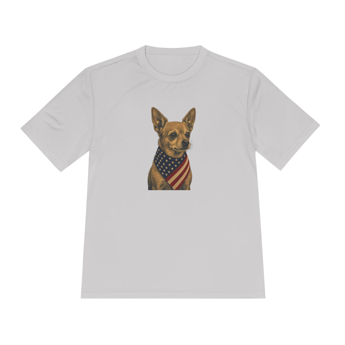 Patriotic Chihuahua American Flag Bandana Men's Dry-Fit Performance Tee