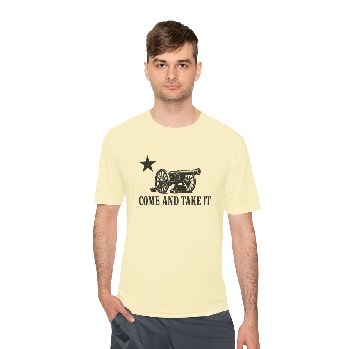 Come and Take It Cannon Men's Dry-Fit Performance Tee