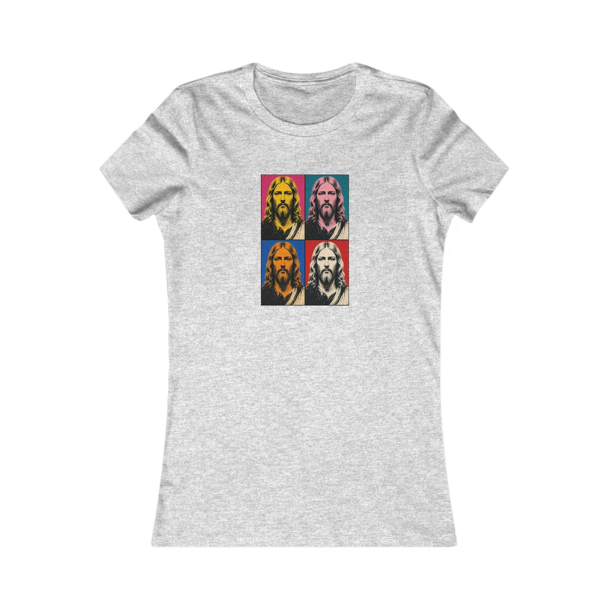 Jesus Pop Art Grid Women's Slim Fit Tee