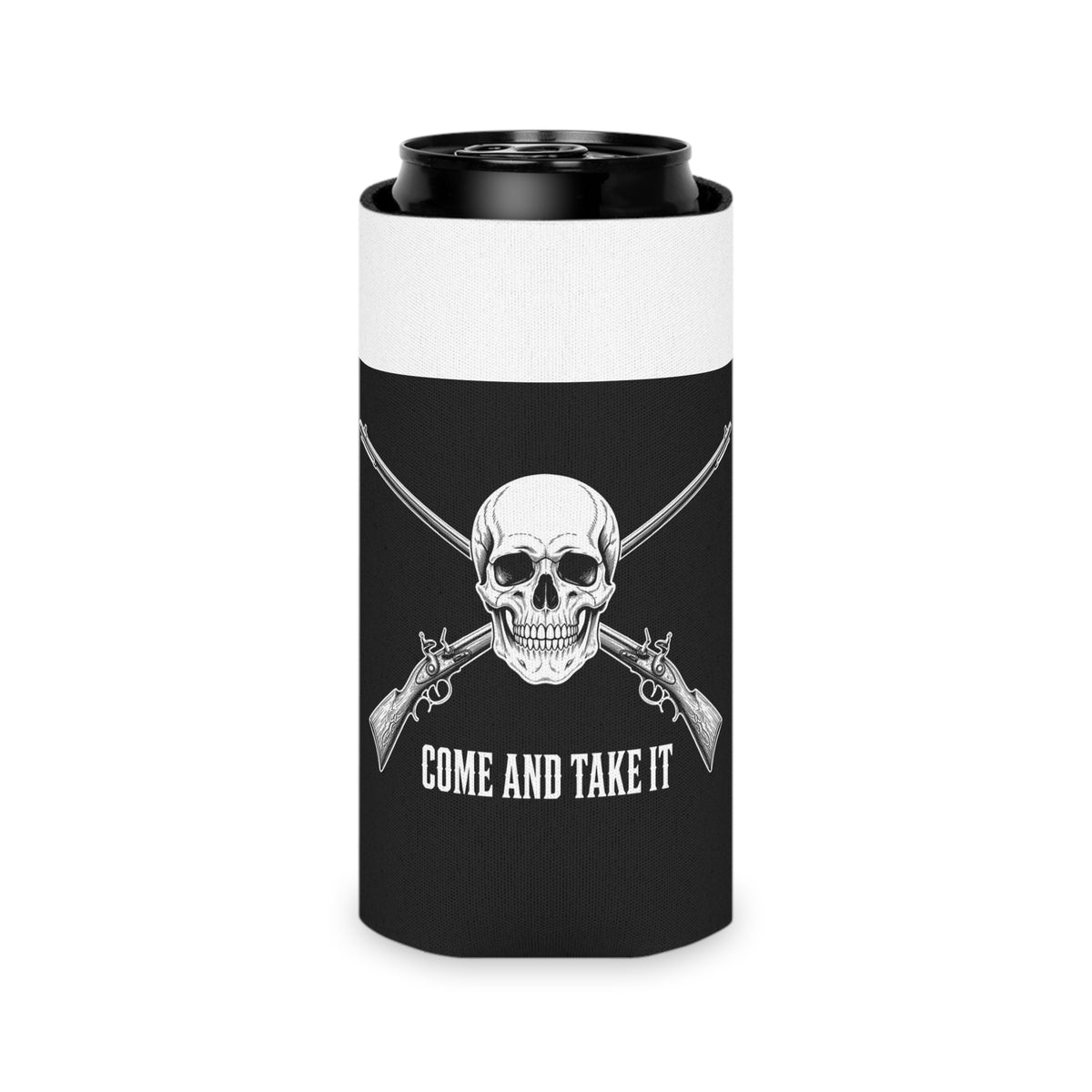 Come and Take It Jolly Roger Can Cooler