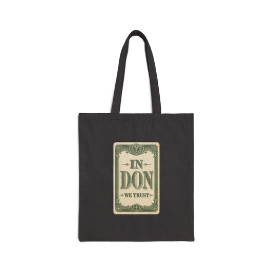 In Don We Trust Card Canvas Tote Bag