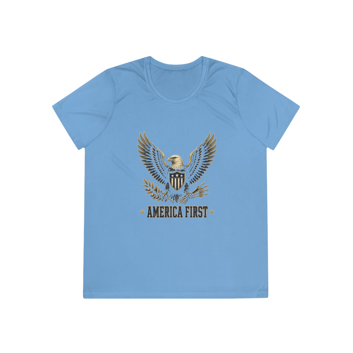 America First Eagle Women's Dry-Fit Performance Tee