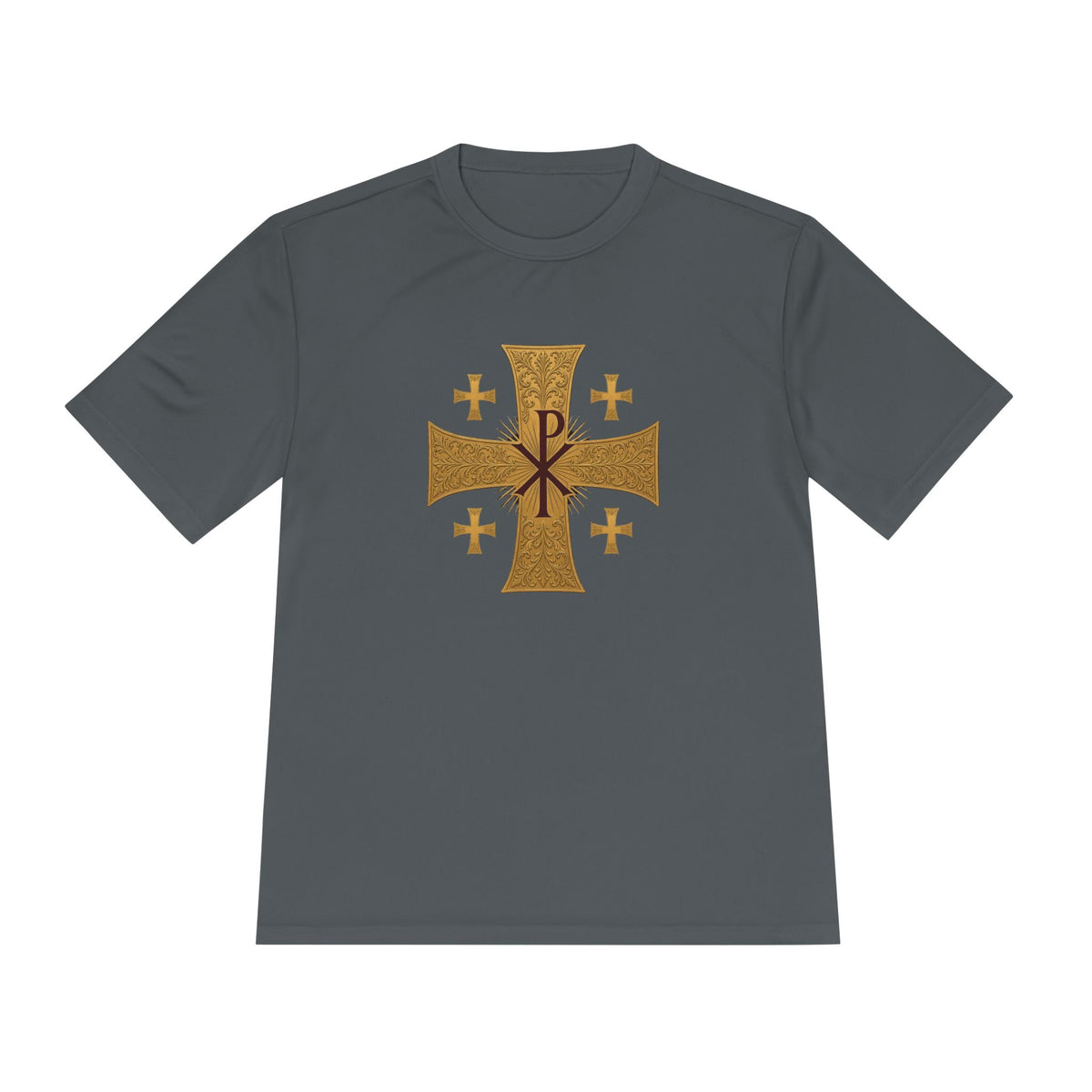 Chi-Rho Jerusalem Cross Men's Dry-Fit Performance Tee
