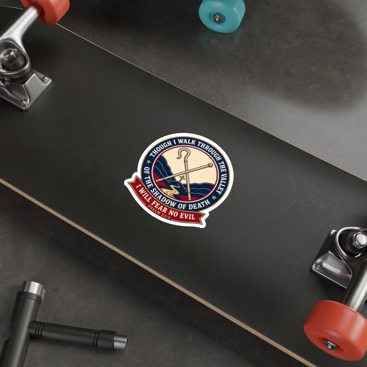 Fear No Evil Psalm 23:4 Die-Cut Sticker