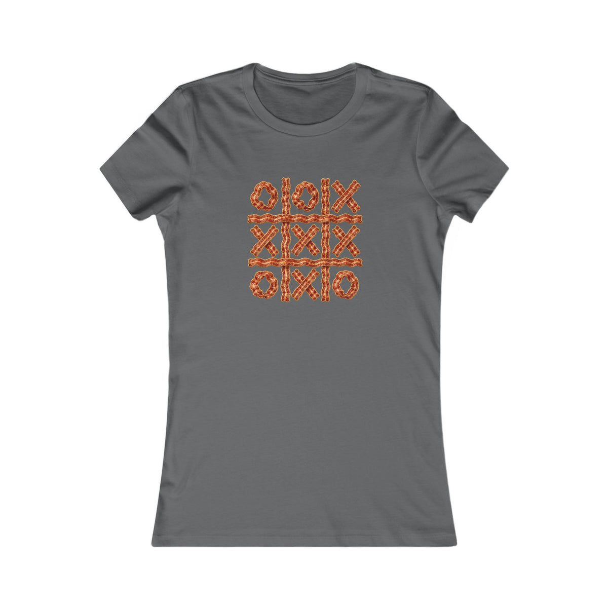 Bacon Tic-Tac-Toe Women's Slim Fit Tee