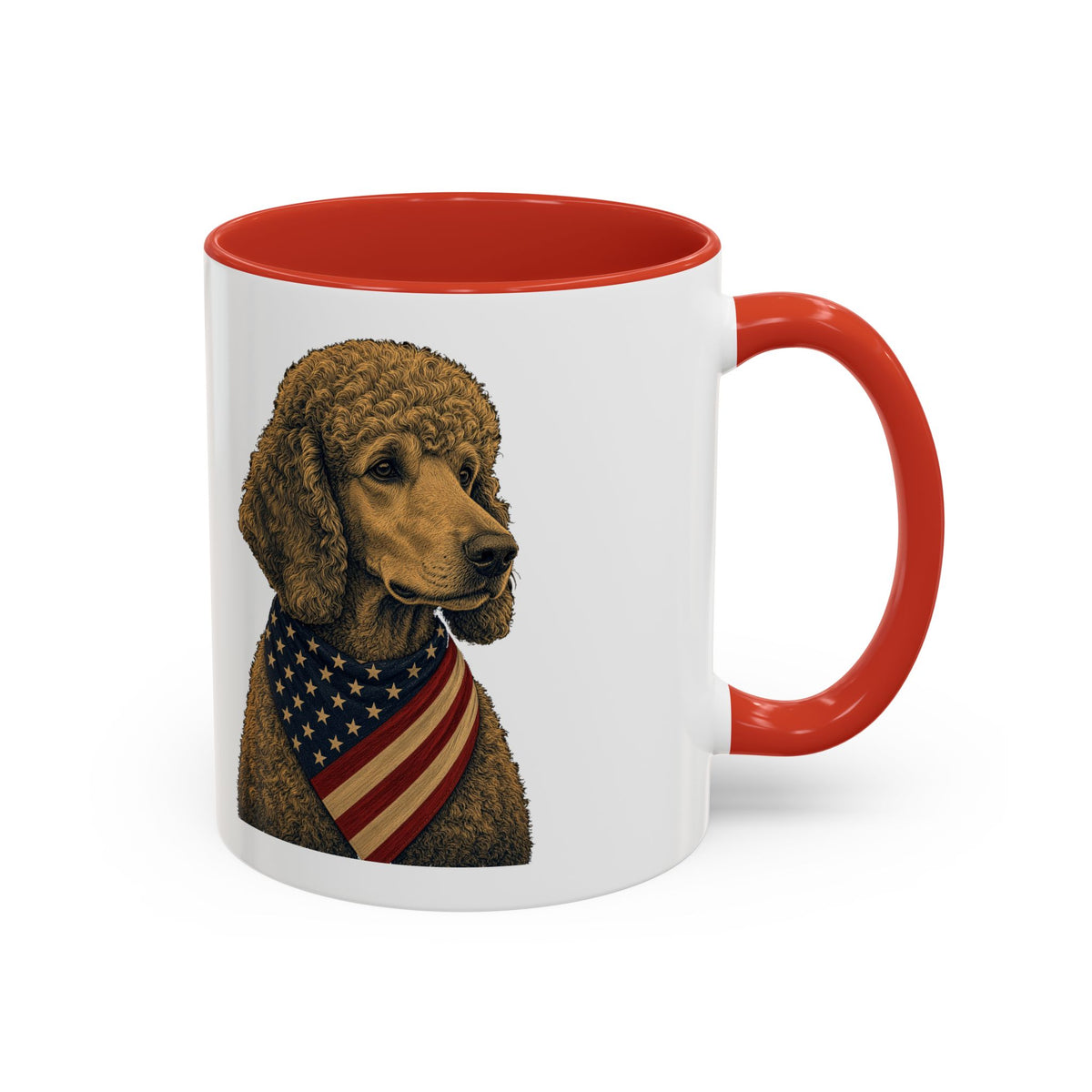 Patriotic Poodle Accent Mug