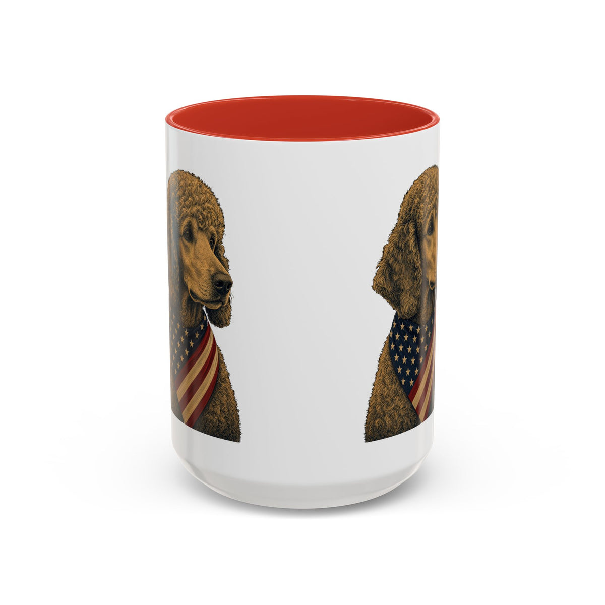 Patriotic Poodle Accent Mug