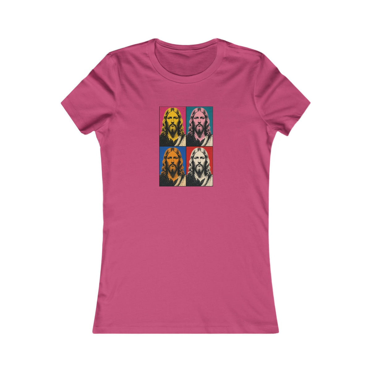 Jesus Pop Art Grid Women's Slim Fit Tee