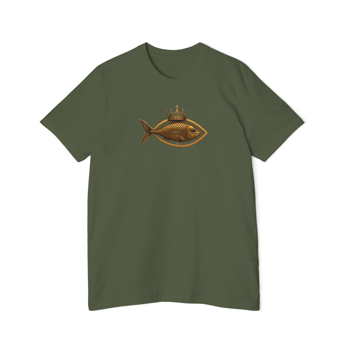 Crowned Ichthys Jesus Fish Lightweight Tee