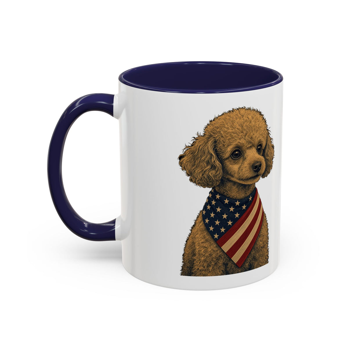 Patriotic Toy Poodle Accent Mug
