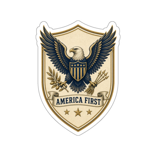 America First Badge Die-Cut Sticker