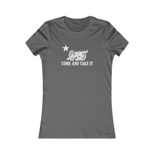 Come and Take It Cannon Women's Slim Fit Tee - Dark Colors