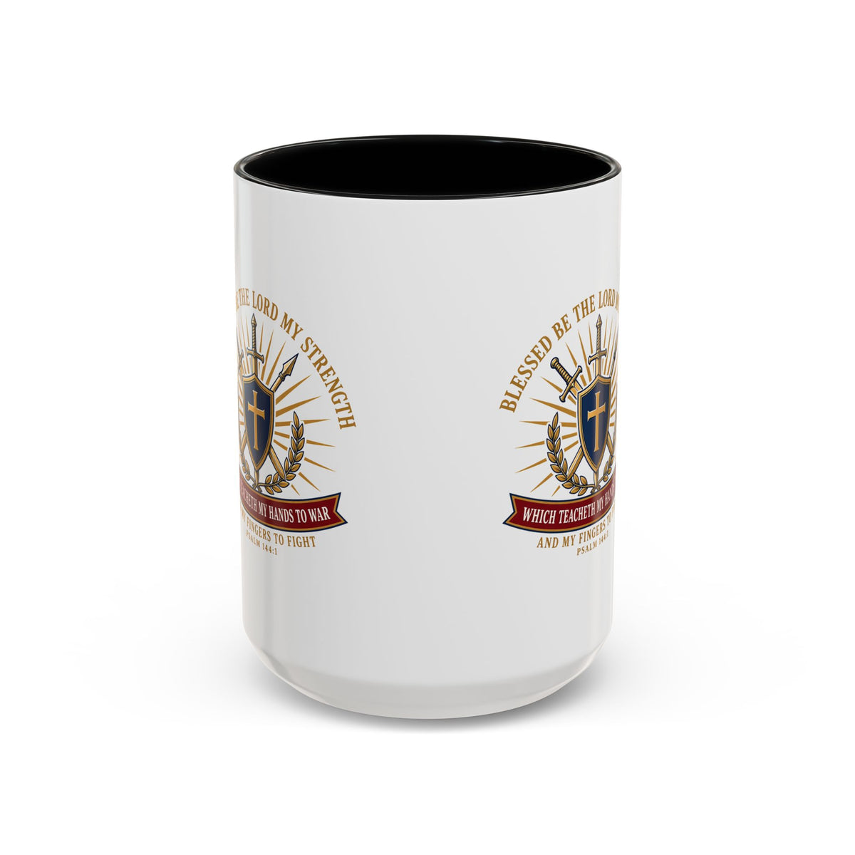 Hands to War Psalm 144:1 Accent Mug