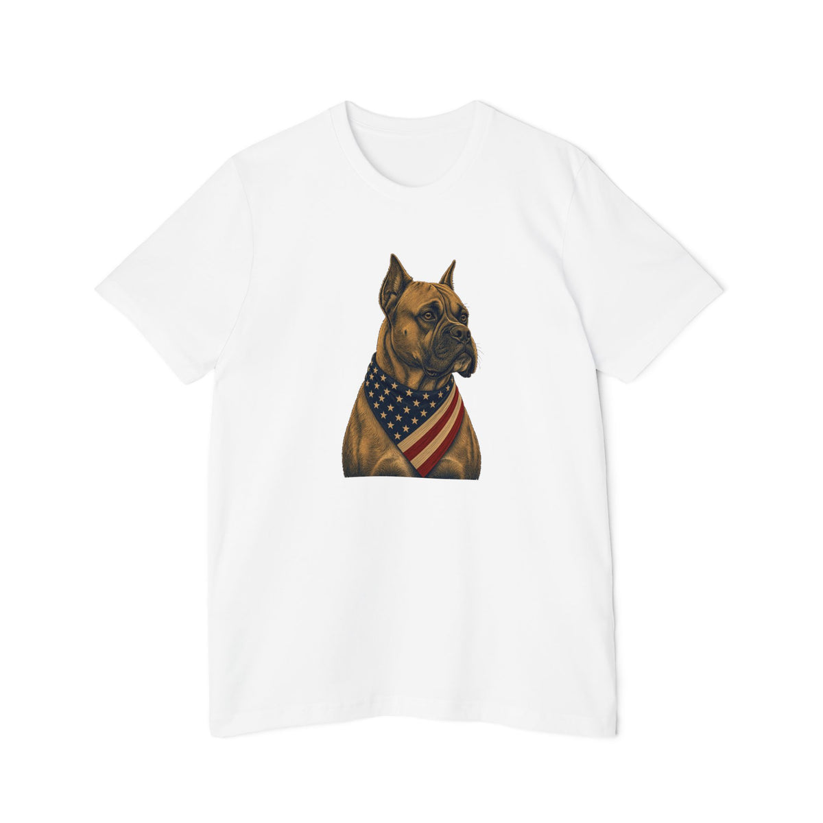 Patriotic Boxer American Flag Bandana Lightweight Tee