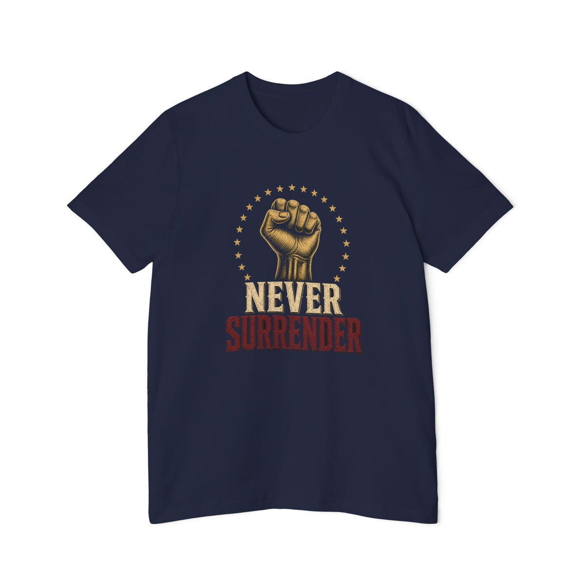 Never Surrender Gold Fist Lightweight Tee
