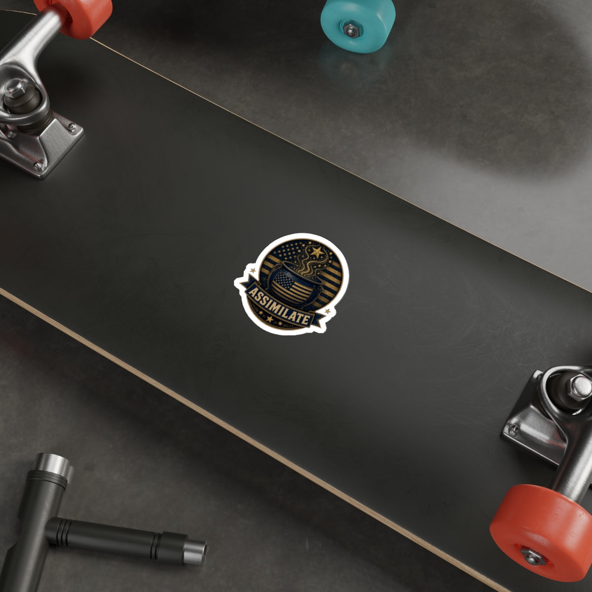 Assimilate Melting Pot Die-Cut Sticker