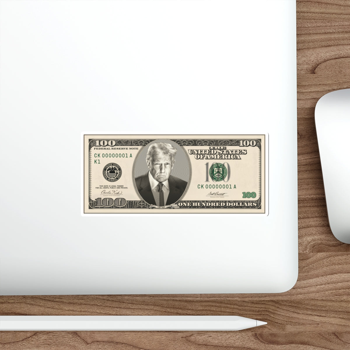 Trump $100 Bill Die-Cut Sticker