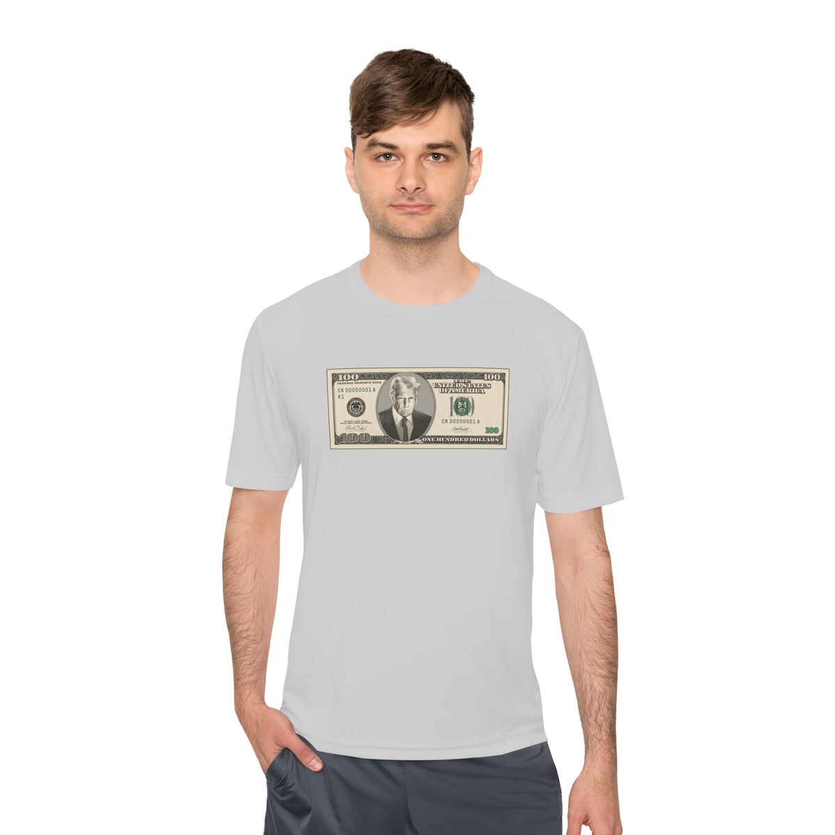 Trump $100 Bill Men's Dry-Fit Performance Tee