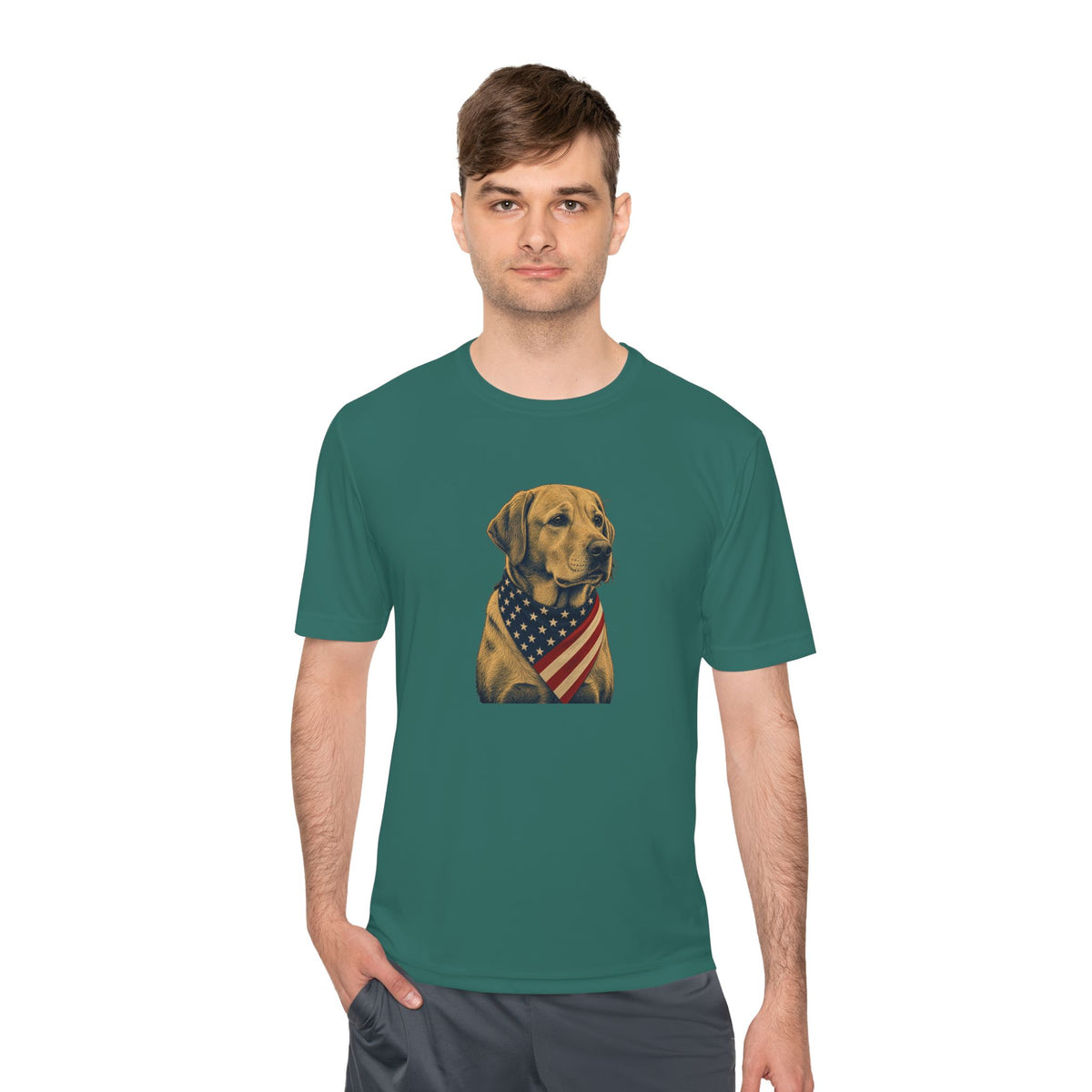 Patriotic Lab American Flag Bandana Men's Dry-Fit Performance Tee