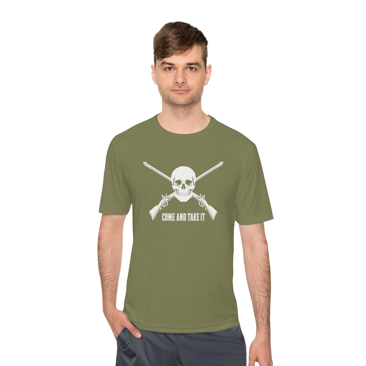 Come and Take It Jolly Roger Men's Dry-Fit Performance Tee