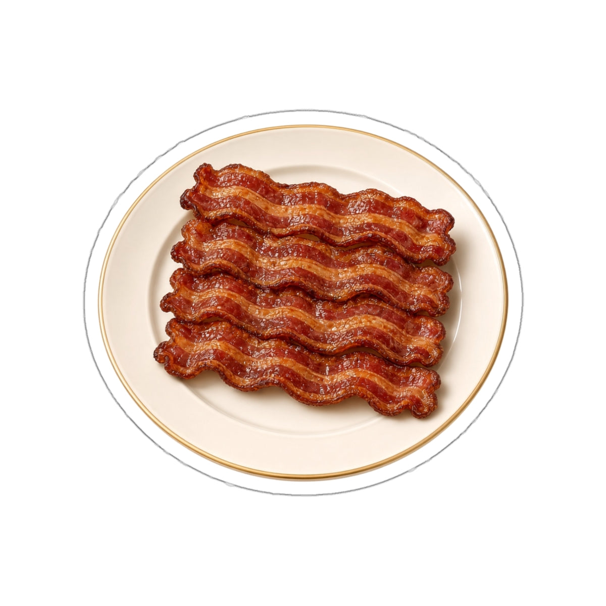 Bacon Stack Plate Die-Cut Sticker