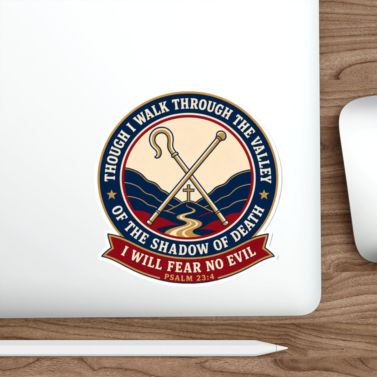 Fear No Evil Psalm 23:4 Die-Cut Sticker