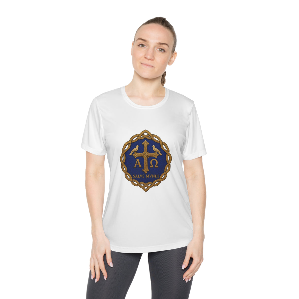 Salus Mundi Mosaic Cross Women's Dry-Fit Performance Tee