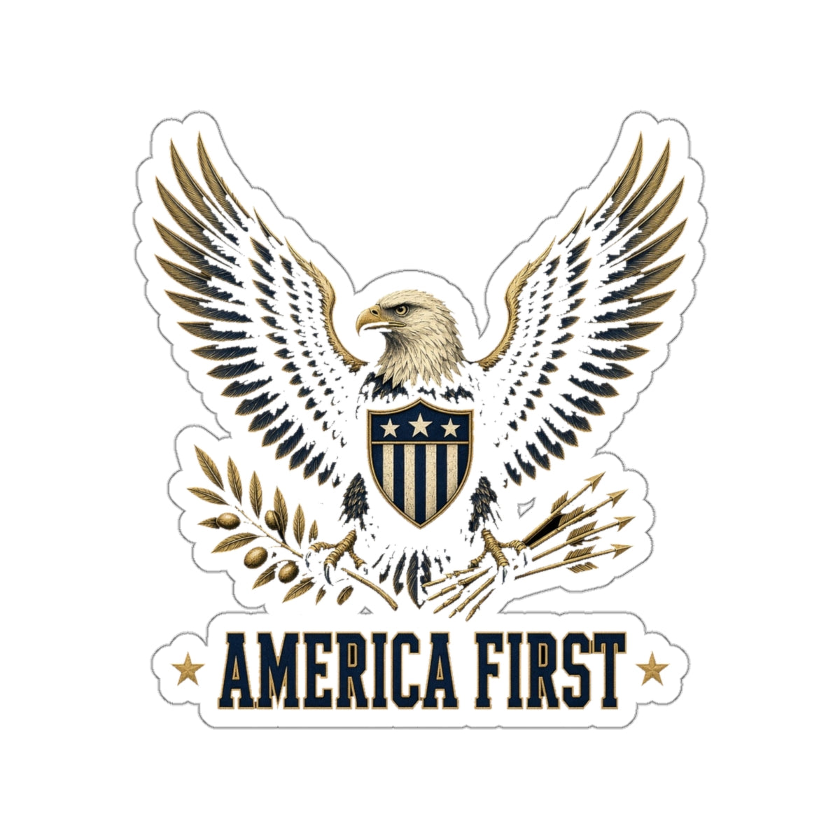 America First Eagle Die-Cut Sticker