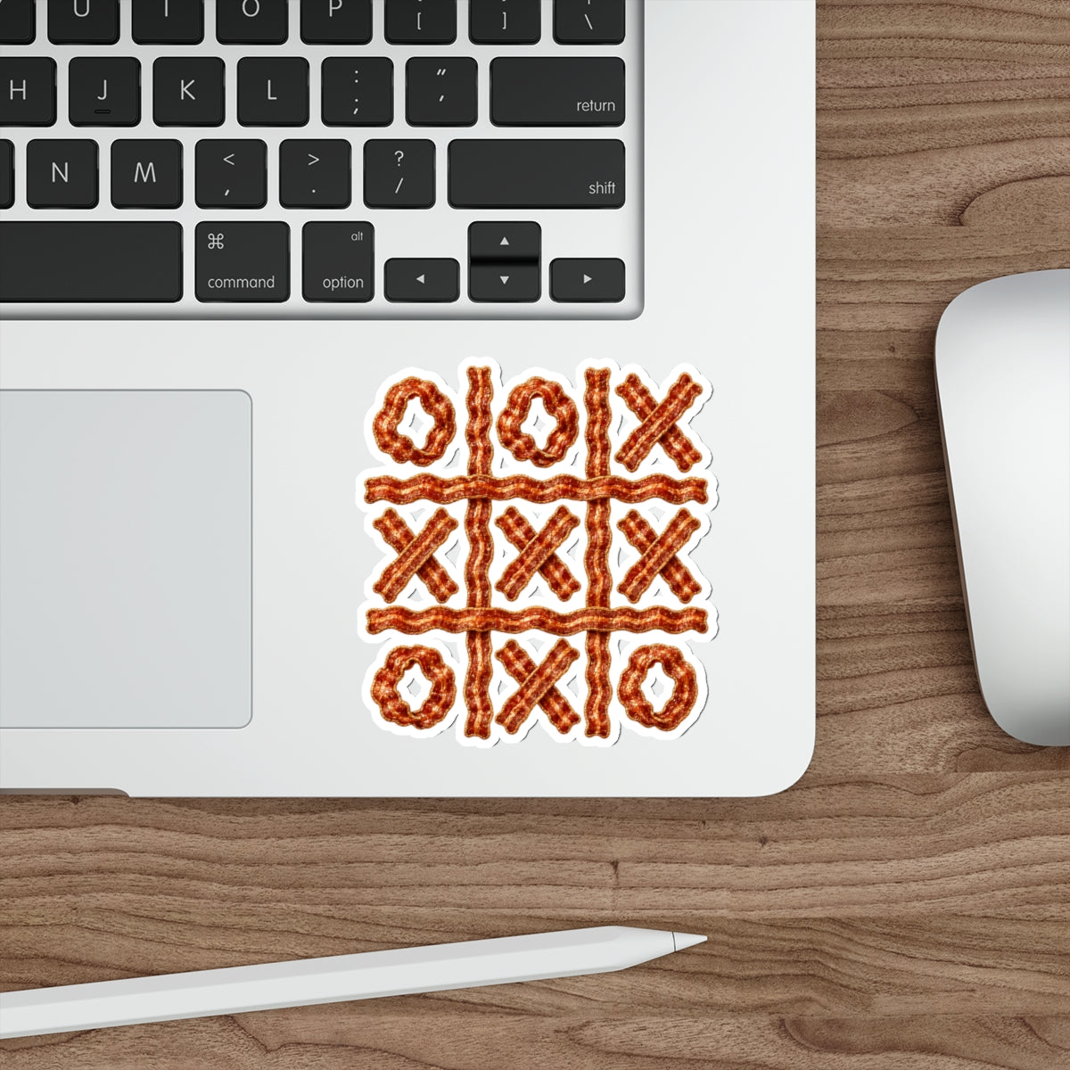 Bacon Tic-Tac-Toe Die-Cut Sticker