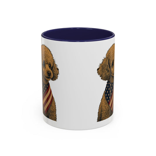 Patriotic Toy Poodle Accent Mug