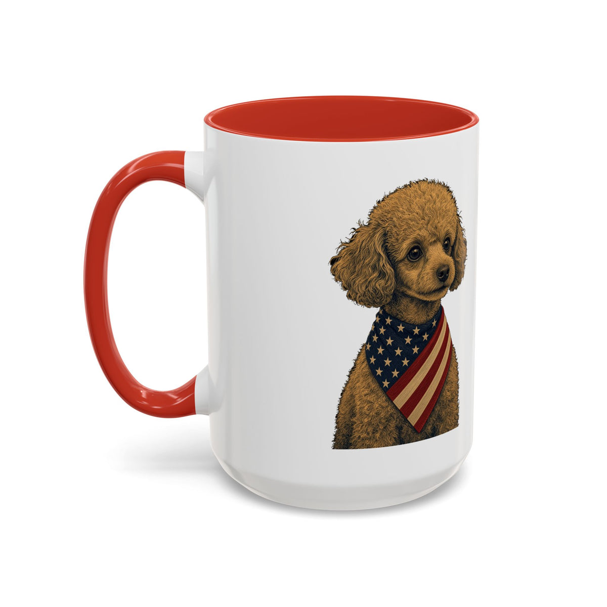 Patriotic Toy Poodle Accent Mug