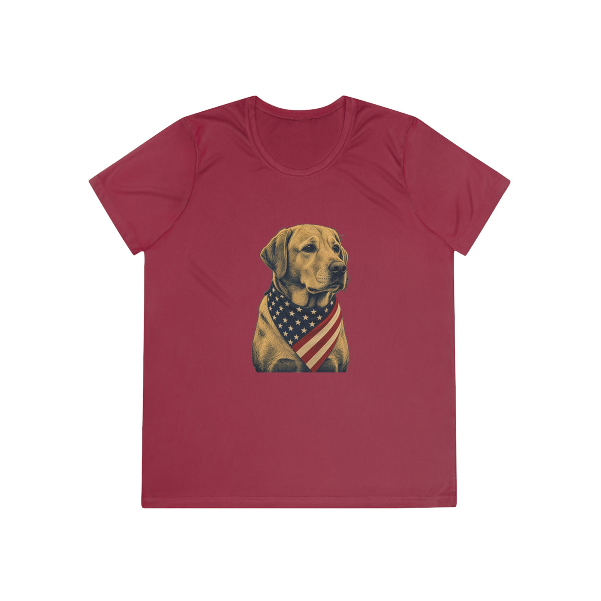 Patriotic Lab American Flag Bandana Women's Dry-Fit Performance Tee