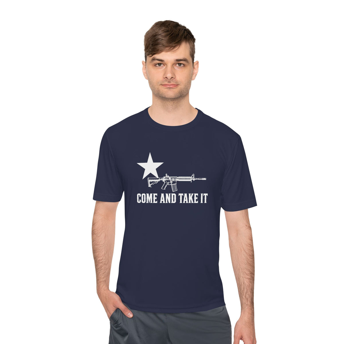 Come and Take It Rifle Men's Dry-Fit Performance Tee - Dark Colors