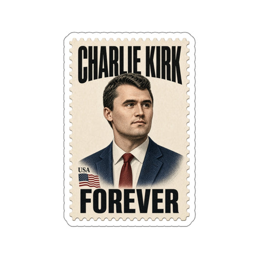 Charlie Kirk Forever Stamp Die-Cut Sticker