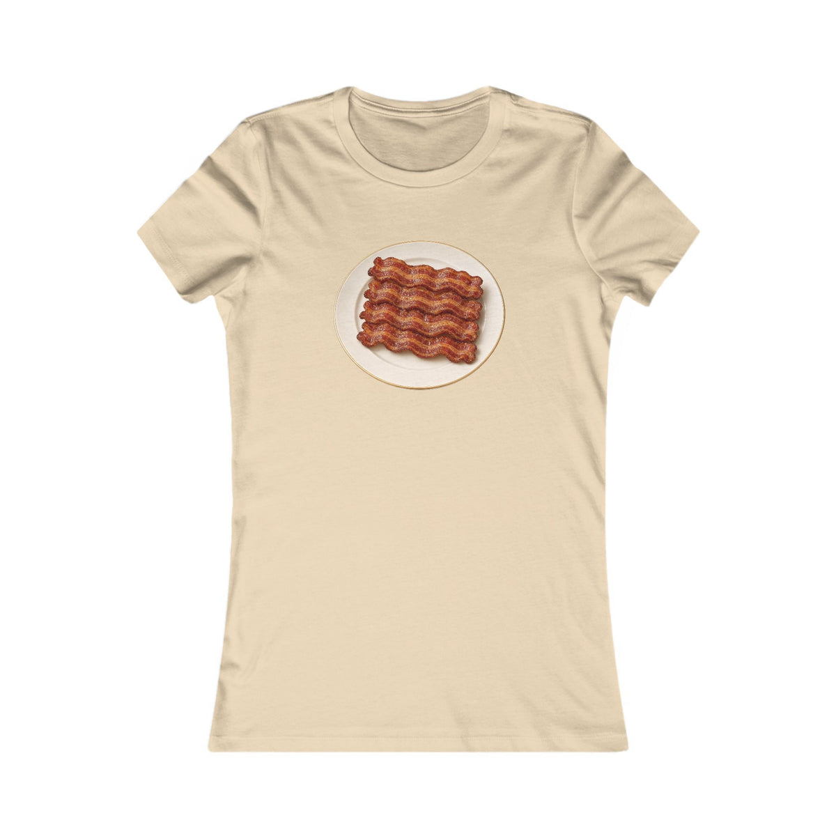 Bacon Stack Plate Women's Slim Fit Tee