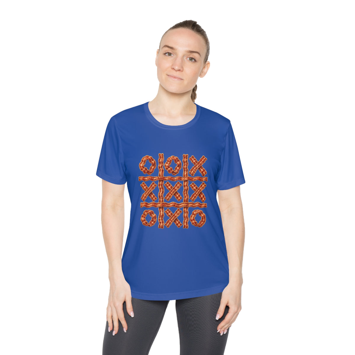 Bacon Tic-Tac-Toe Women's Dry-Fit Performance Tee